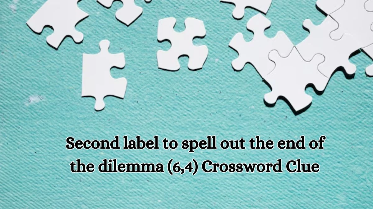 Second label to spell out the end of the dilemma (6,4) Crossword Clue Puzzle Answer from August 16, 2024