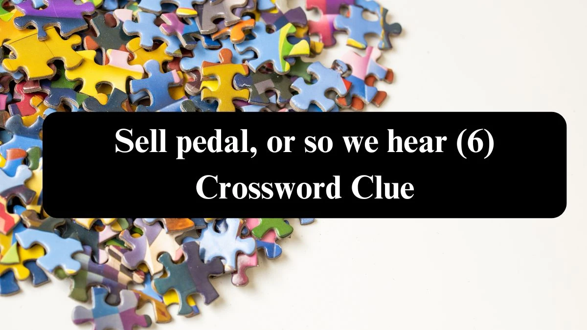 Sell pedal, or so we hear (6) Crossword Clue Puzzle Answer from August 05, 2024