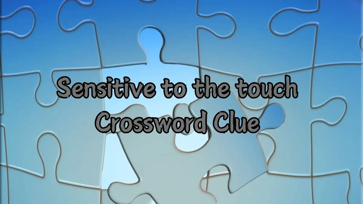 Sensitive to the touch NYT Crossword Clue Puzzle Answer on August 13, 2024