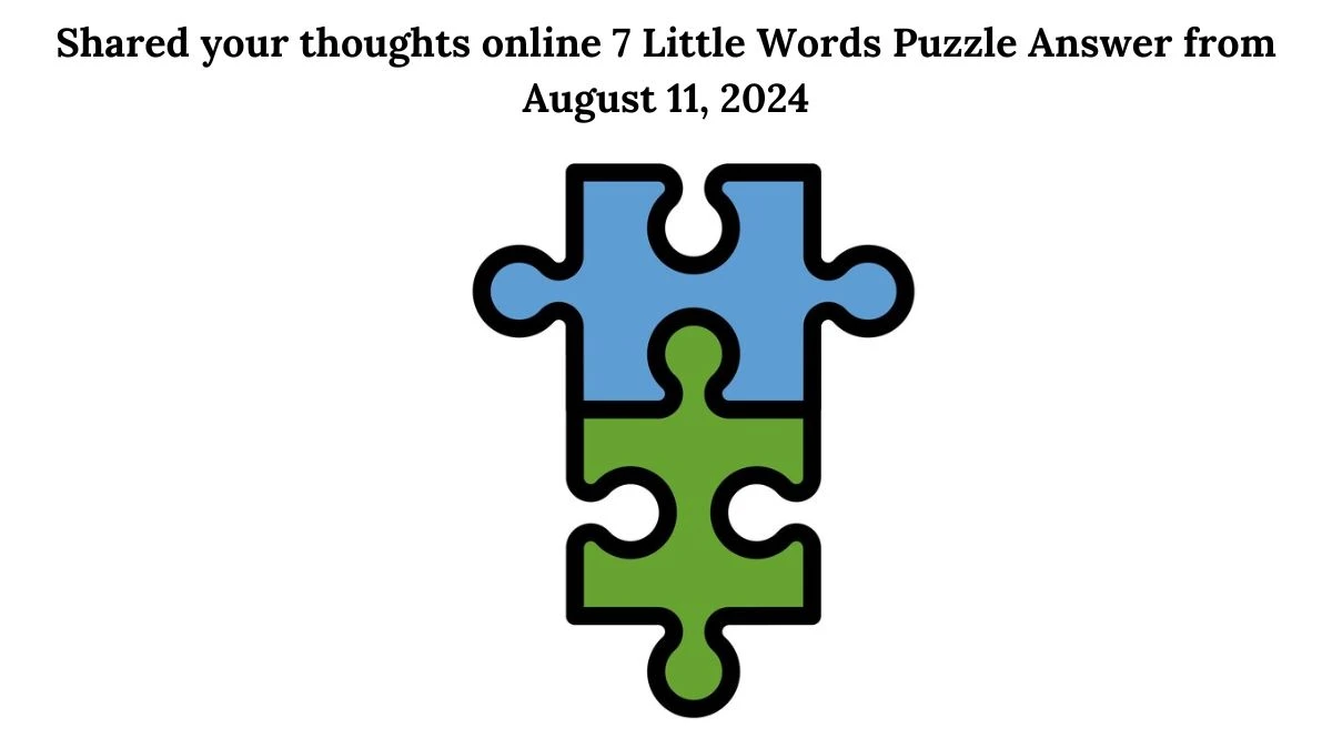 Shared your thoughts online 7 Little Words Puzzle Answer from August 11, 2024