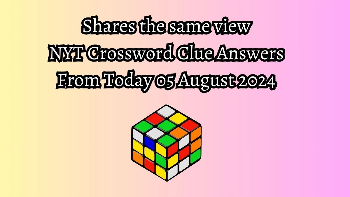 NYT Shares the same view Crossword Clue Puzzle Answer from August 05, 2024