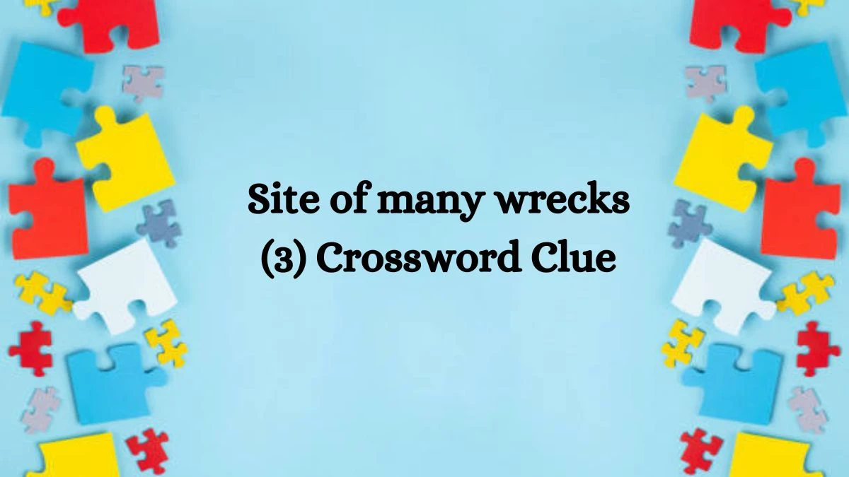 NYT Site of many wrecks (3) Crossword Clue Puzzle Answer from August 28, 2024