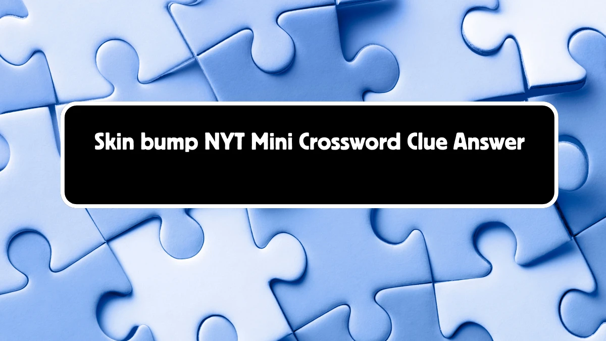 Skin bump NYT Crossword Clue