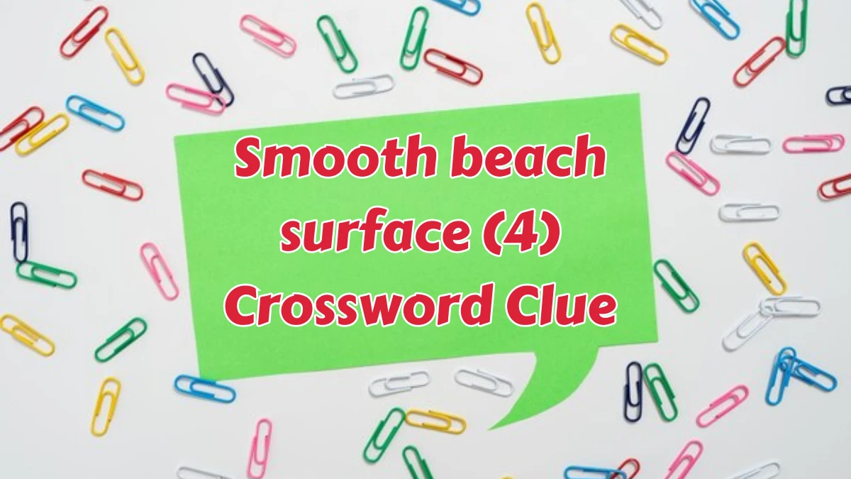 Smooth beach surface (4) Crossword Clue Puzzle Answer from August 07, 2024