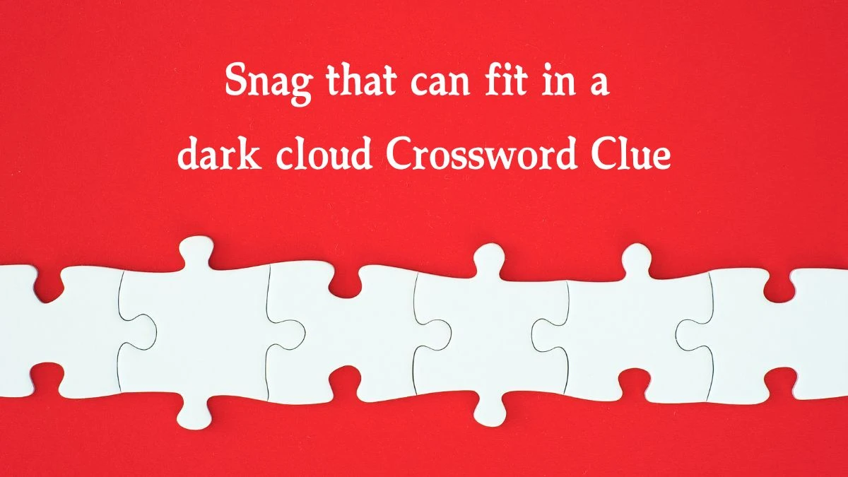 Snag that can fit in a dark cloud Crossword Clue Puzzle Answer from August 31, 2024