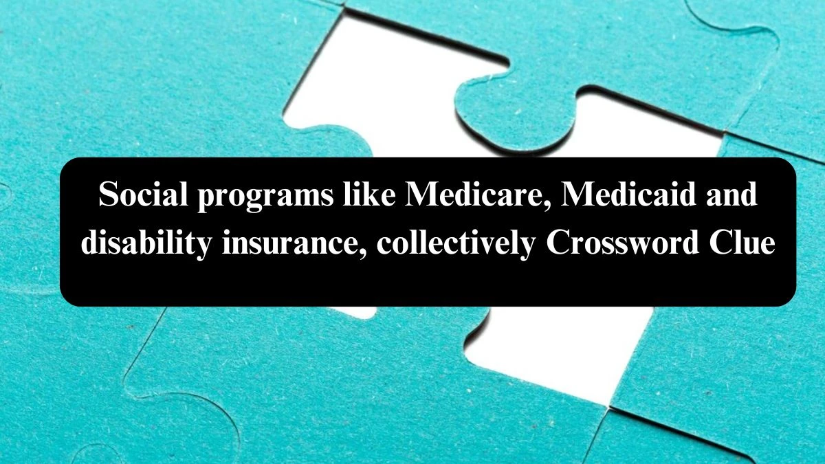 Social programs like Medicare, Medicaid and disability insurance, collectively NYT Crossword Clue Puzzle Answer on August 04, 2024