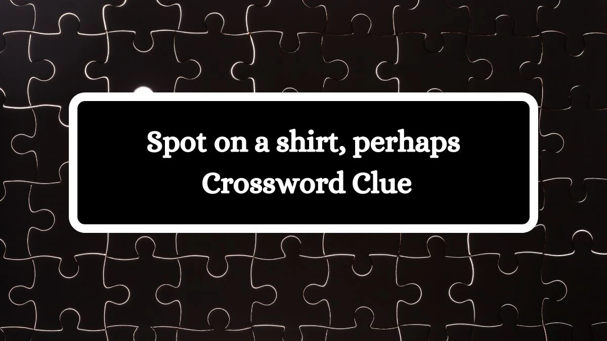 USA Today Spot on a shirt, perhaps Crossword Clue Puzzle Answer from August 06, 2024