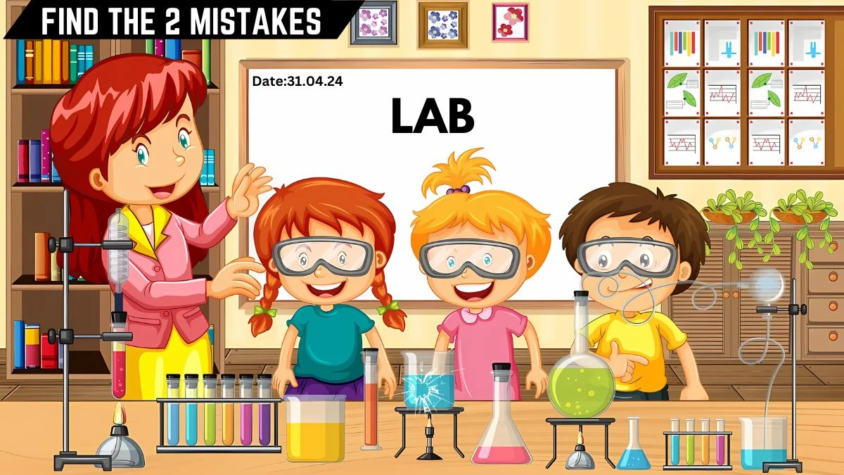 Spot the 2 Mistakes Picture Puzzle: Only High IQ Genius Can Spot the 2 Mistakes in this Science Lab Image in 9 Secs