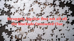 Strangely legalise (but not all of) the blockade Crossword Clue Puzzle Answer from August 03, 2024