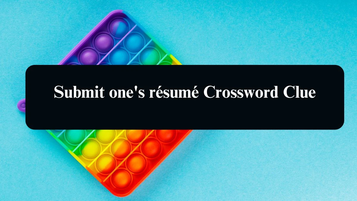 Submit one's résumé NYT Crossword Clue Puzzle Answer from August 13, 2024