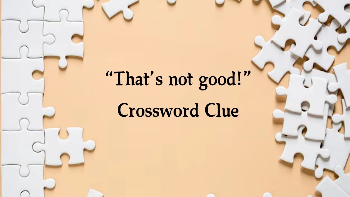 “That’s not good!” NYT Crossword Clue Puzzle Answer from August 10, 2024