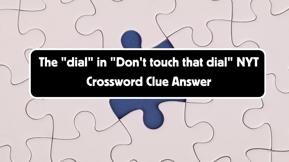 NYT The dial in Don't touch that dial Crossword Clue Puzzle Answer from August 11, 2024