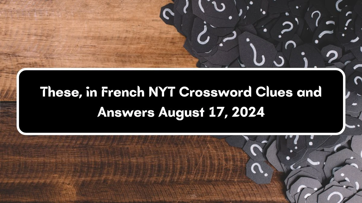 NYT These, in French Crossword Clue Puzzle Answer from August 17, 2024