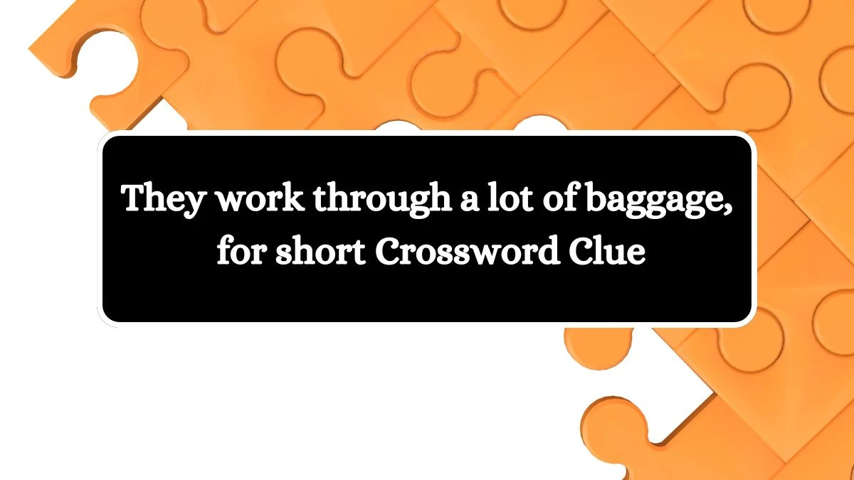 They work through a lot of baggage, for short NYT Crossword Clue Puzzle Answer on August 22, 2024