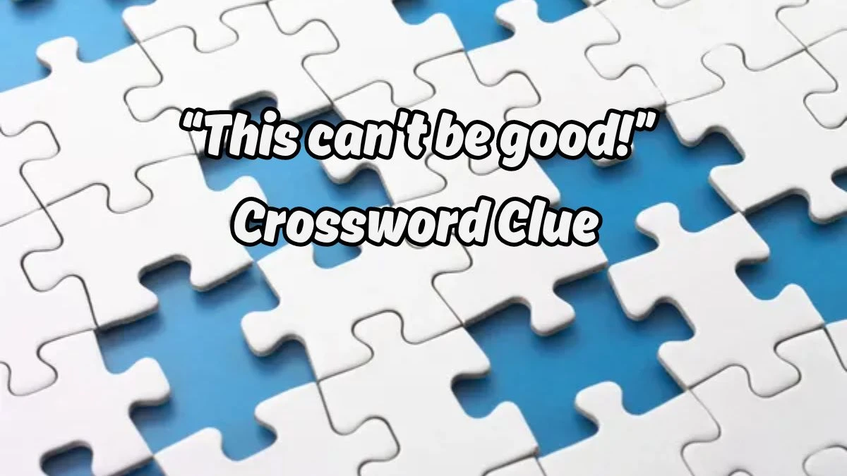 “This can’t be good!” NYT Crossword Clue Puzzle Answer on August 19, 2024