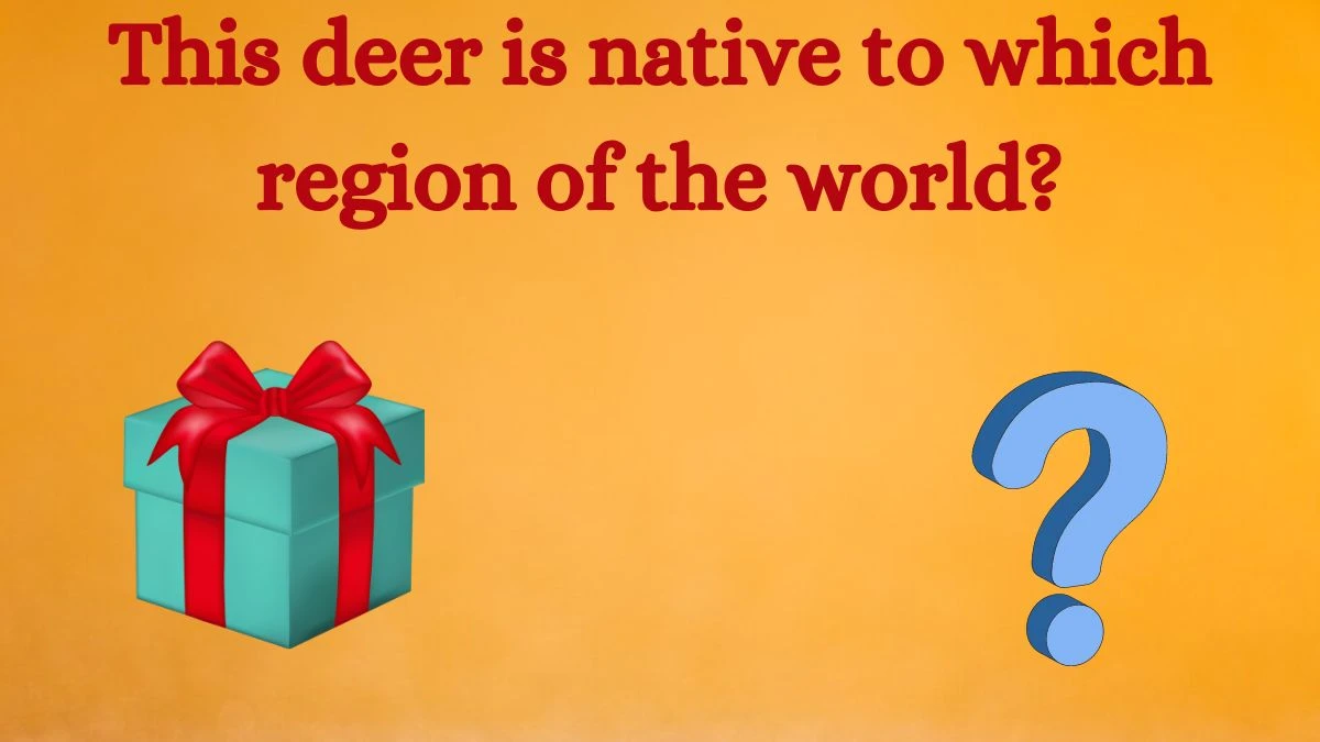 This deer is native to which region of the world? Amazon Quiz Answer Today August 14, 2024