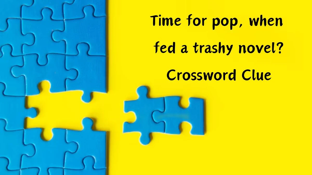 Time for pop, when fed a trashy novel? (7,3) Crossword Clue Puzzle Answer from August 26, 2024