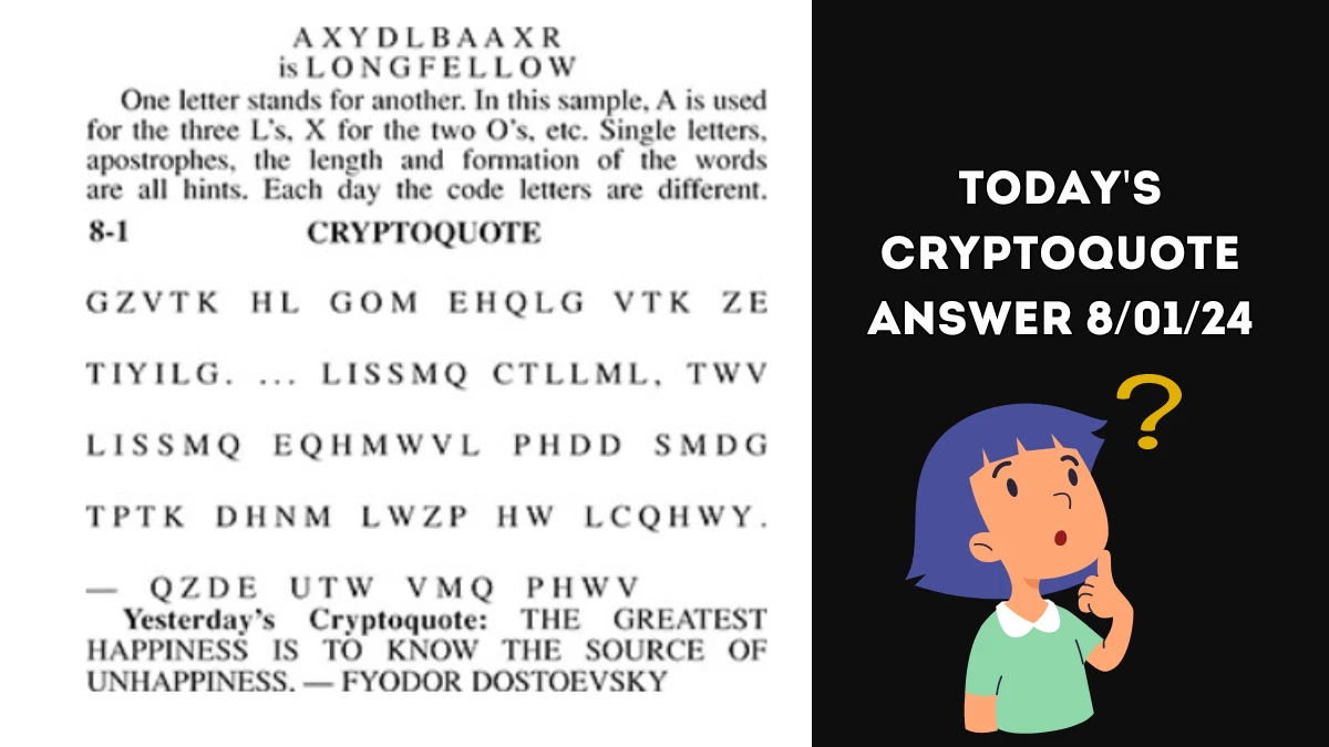 Today's Cryptoquote Answer 8/01/24