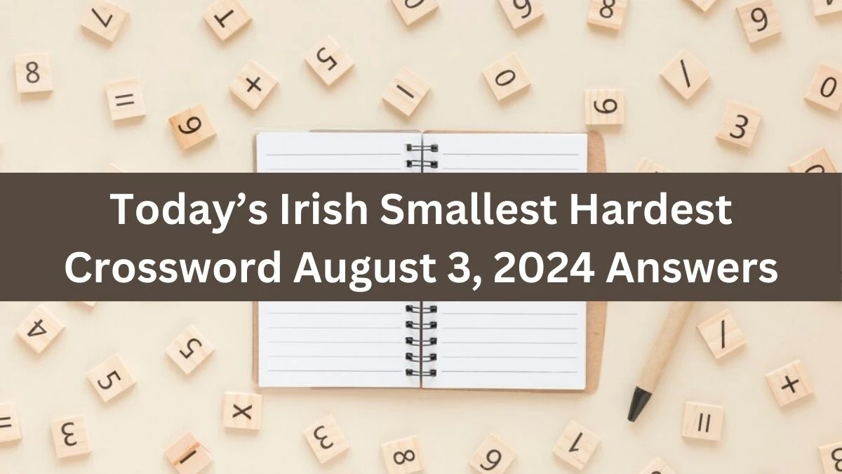 Today’s Irish Smallest Hardest Crossword August 3, 2024 Answers