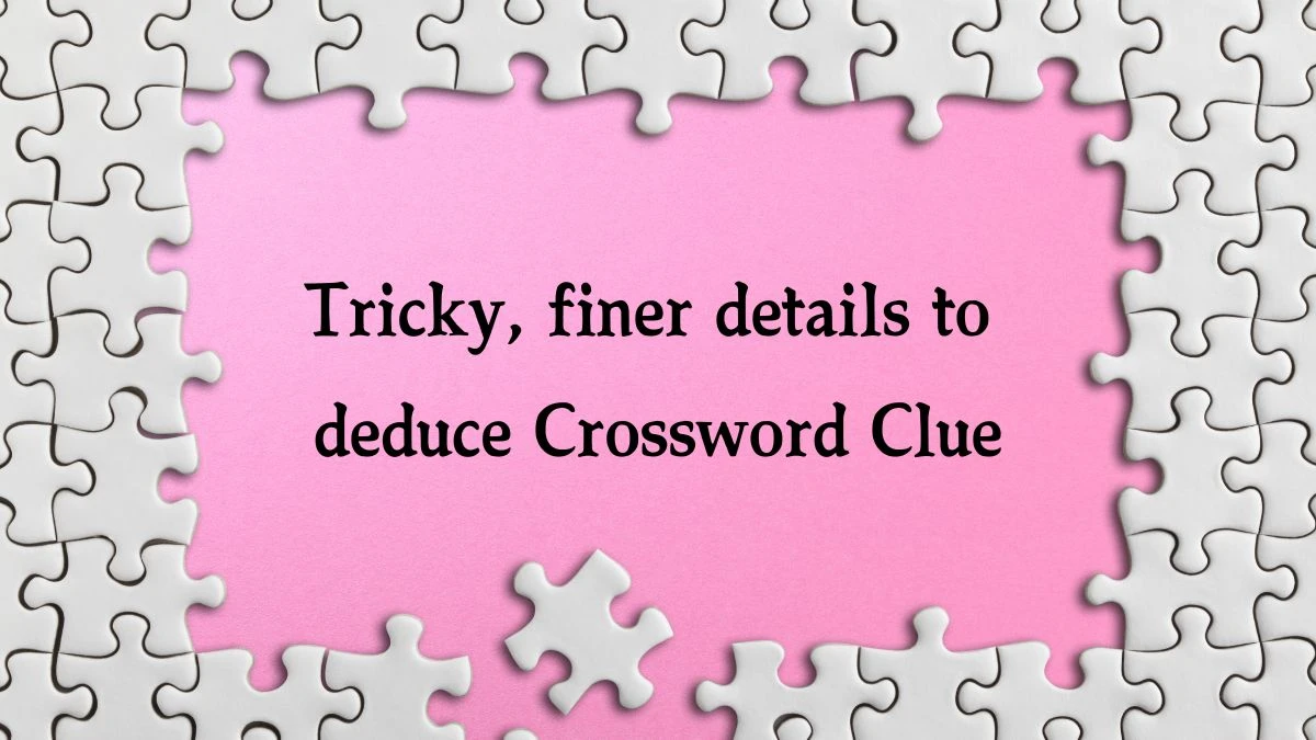 Tricky, finer details to deduce Crossword Clue Puzzle Answer from August 17, 2024