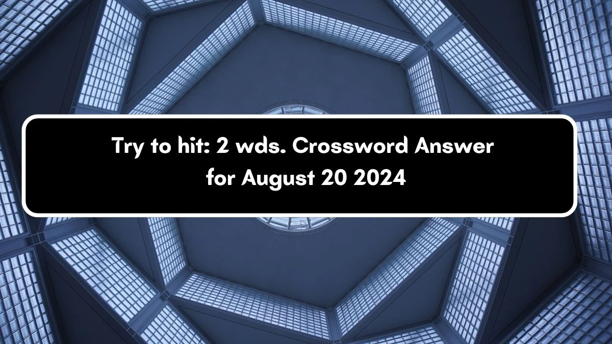 Try to hit: 2 wds. Daily Commuter Crossword Clue Puzzle Answer from August 20, 2024