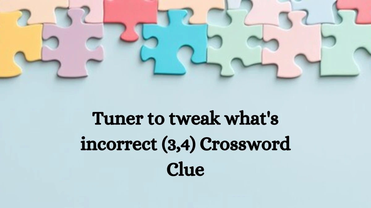 Tuner to tweak what's incorrect (3,4) Crossword Clue Puzzle Answer from August 20, 2024