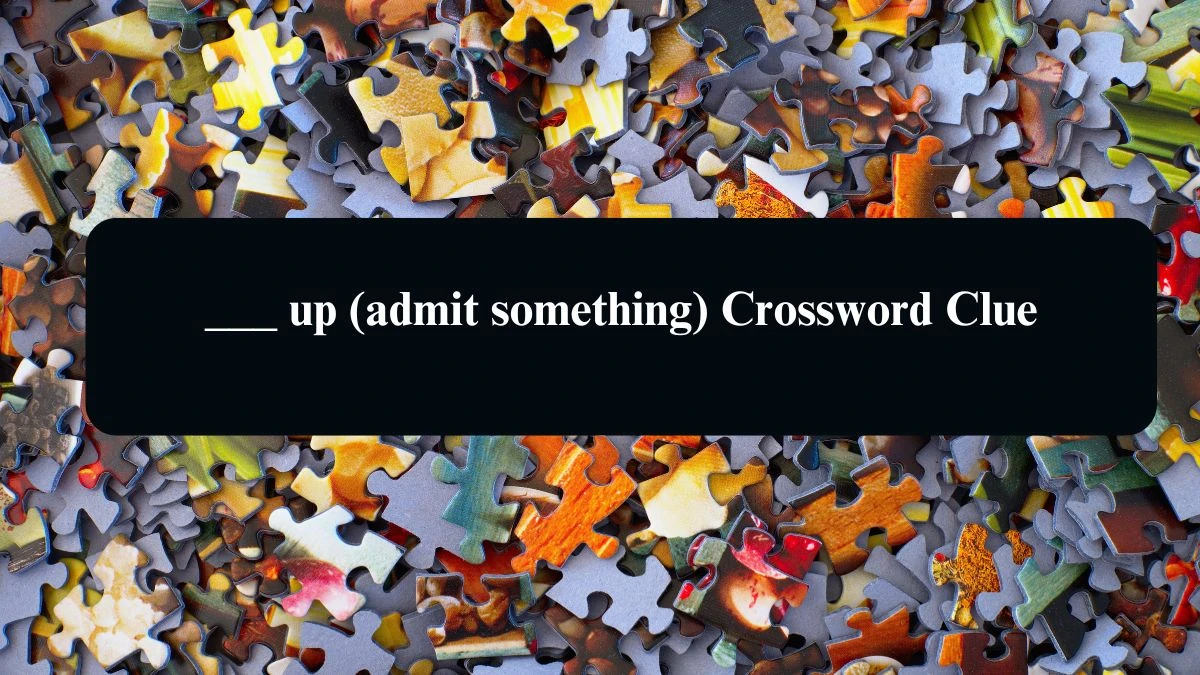 ___ up (admit something) Daily Commuter Crossword Clue Puzzle Answer from August 15, 2024