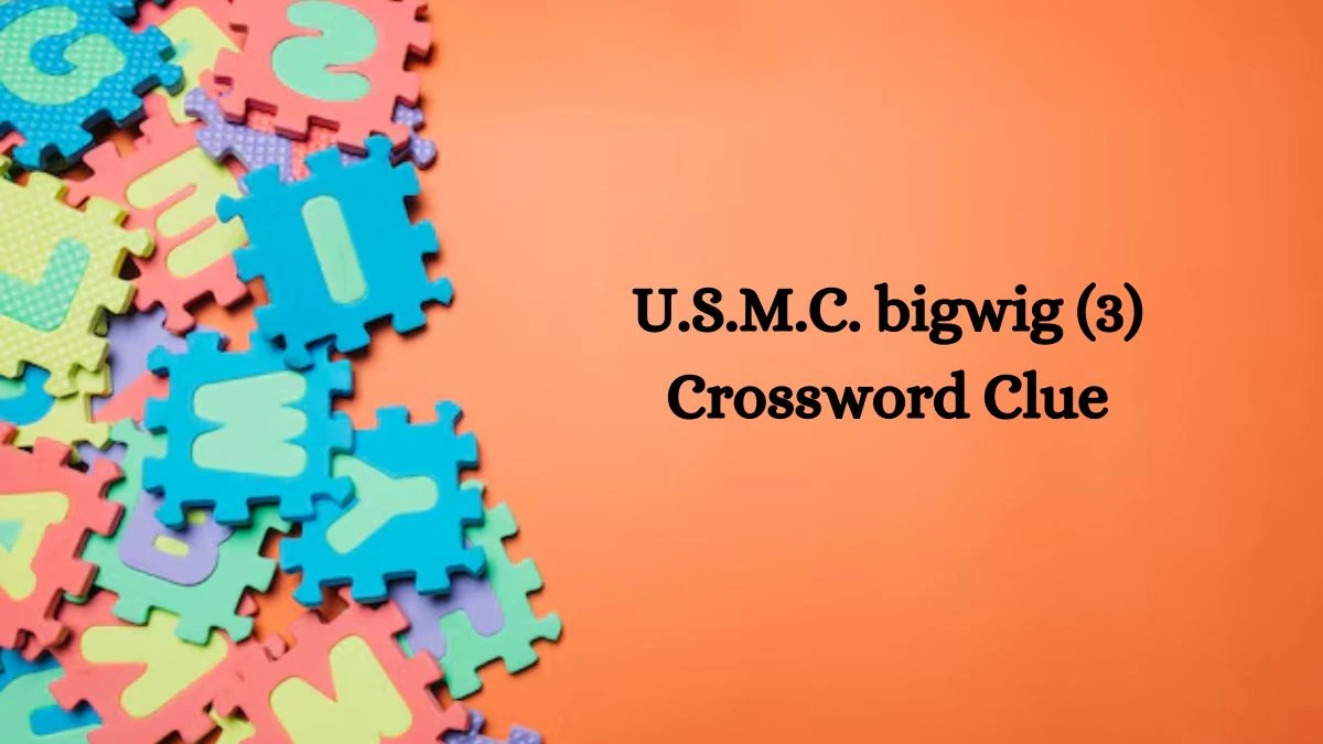 NYT U.S.M.C. bigwig (3) Crossword Clue Puzzle Answer from August 30, 2024