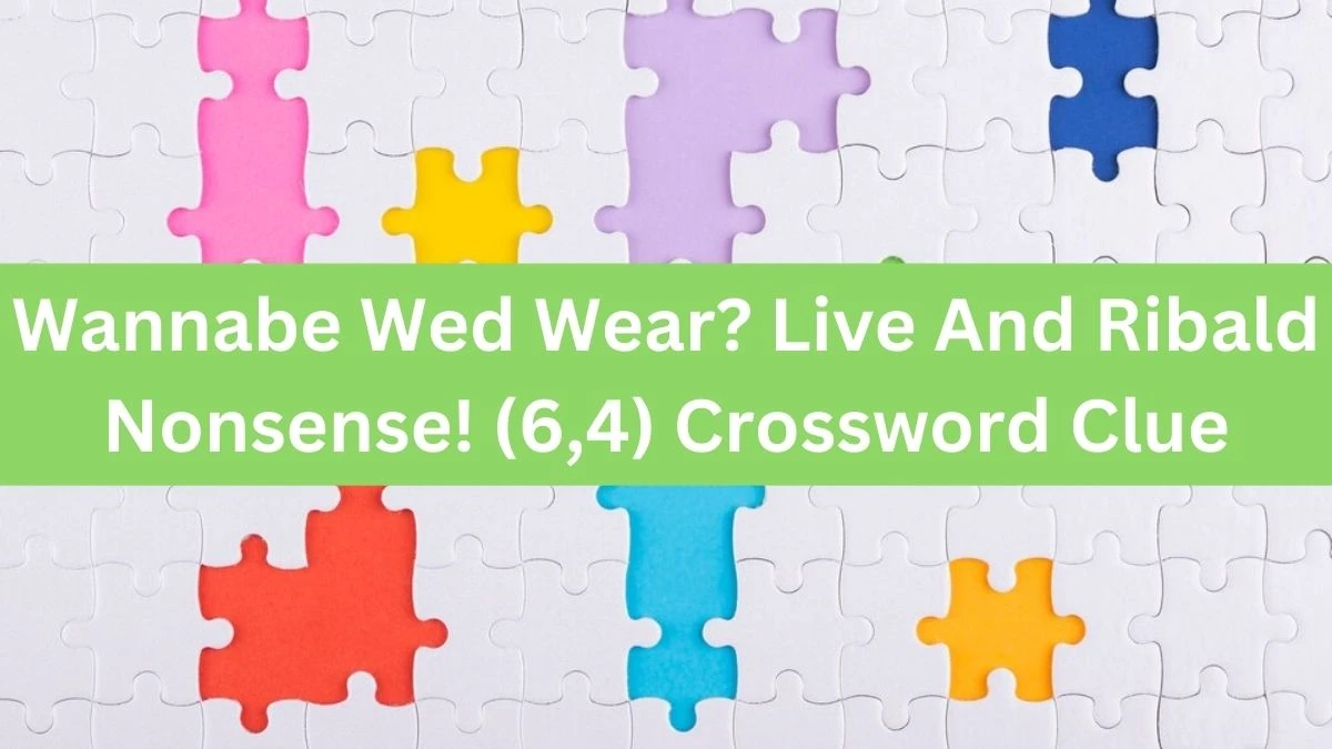 Wannabe Wed Wear? Live And Ribald Nonsense! (6,4) Crossword Clue Puzzle Answer from August 16, 2024