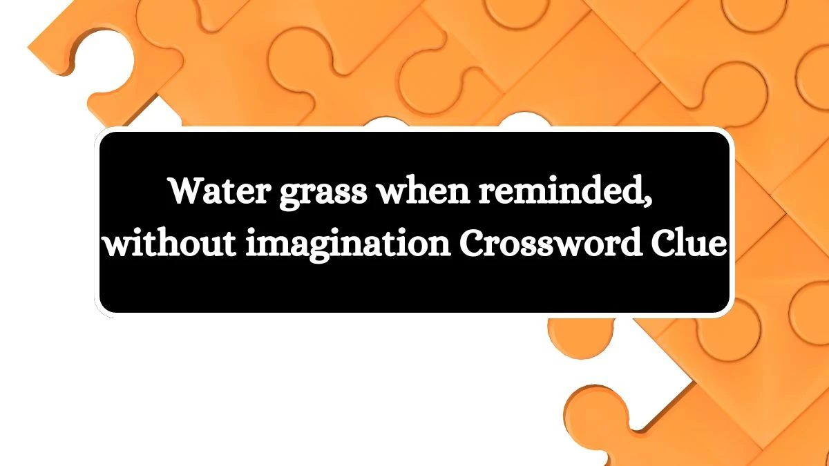 Water grass when reminded, without imagination Crossword Clue Puzzle Answer from August 02, 2024