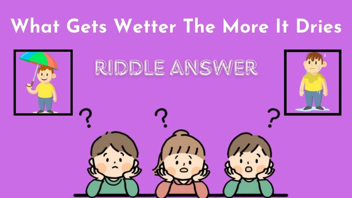 What Gets Wetter The More It Dries Riddle Answer - A Logical Guide!