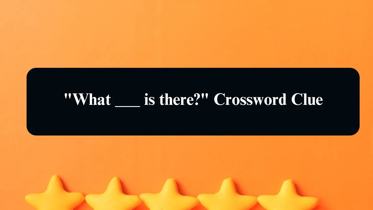 What ___ is there? Daily Commuter Crossword Clue Puzzle Answer from August 19, 2024