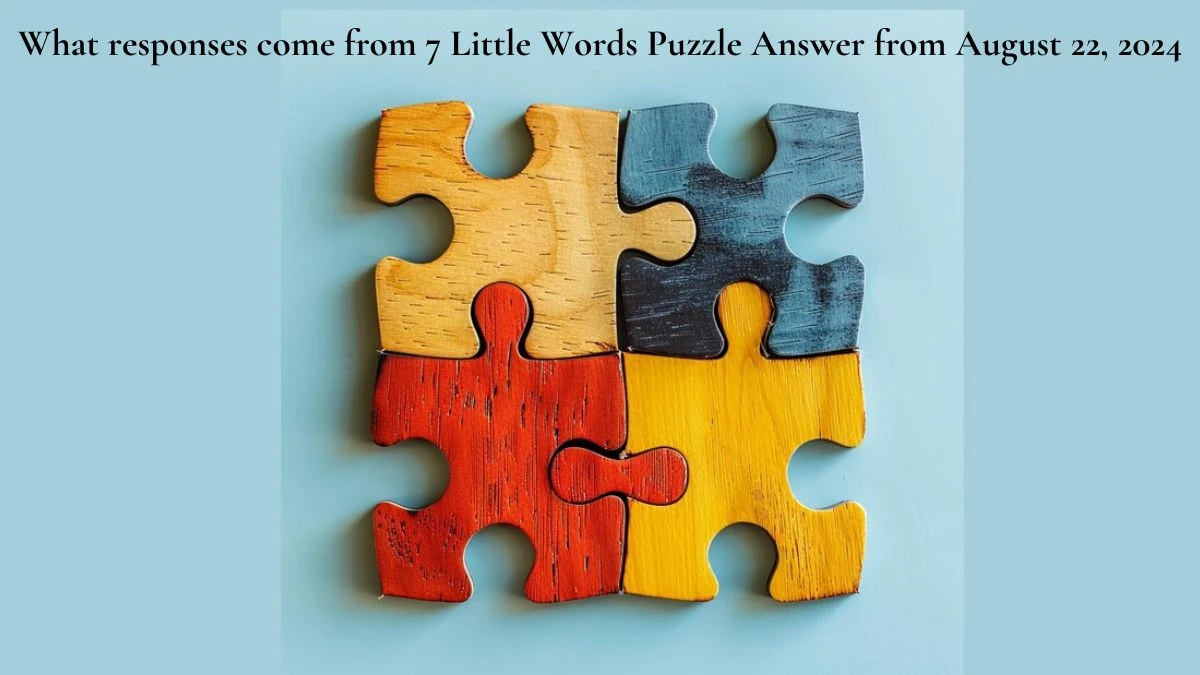 What responses come from 7 Little Words Puzzle Answer from August 22, 2024