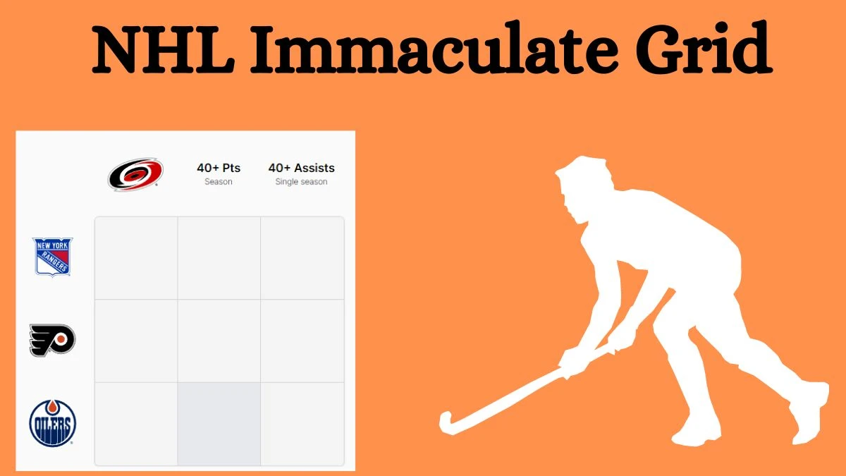 Which NHL player who has played for the Edmonton Oilers and 40+ Pts Season? NHL Immaculate Grid Answers for August 07, 2024