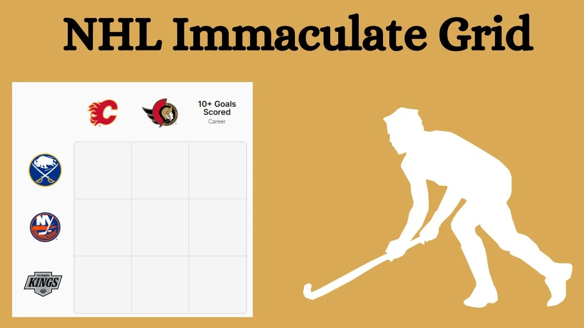 Which NHL player who has played for the New York Islanders and 10+ Goals Scored Career? NHL Immaculate Grid Answers for August 10, 2024