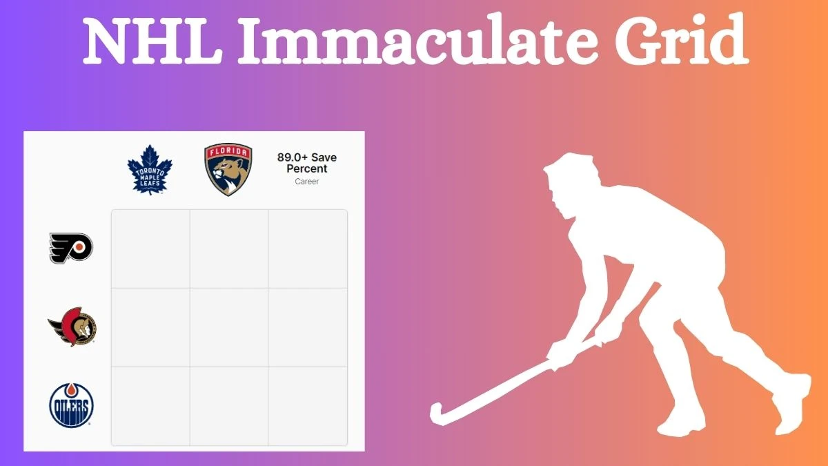 Which NHL player who has played for the Philadelphia Flyers and 89.0+ Save Percent Career? NHL Immaculate Grid Answers for August 27, 2024