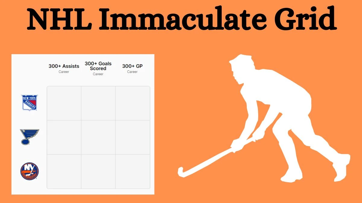 Which NHL player who has played for the St. Louis Blues and 300+ Assists Career? NHL Immaculate Grid Answers for August 30, 2024