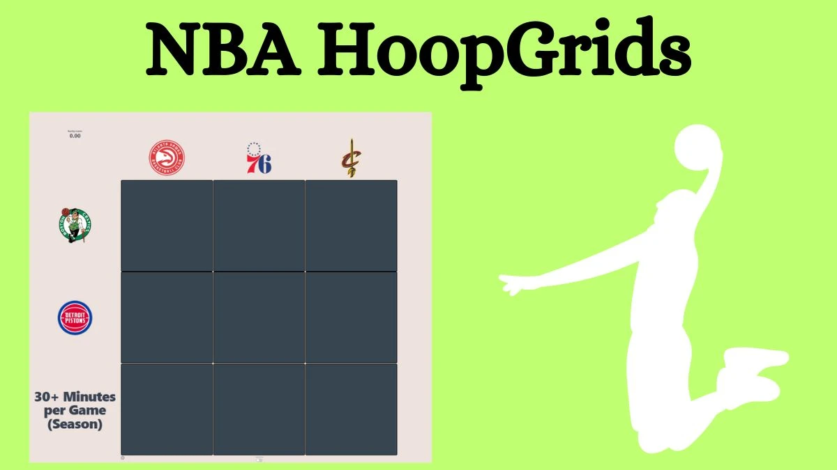 Which player who has played for the 30+ Minutes per Game (Season) and Philadelphia 76ers? NBA HoopGrids Answers for August 22, 2024