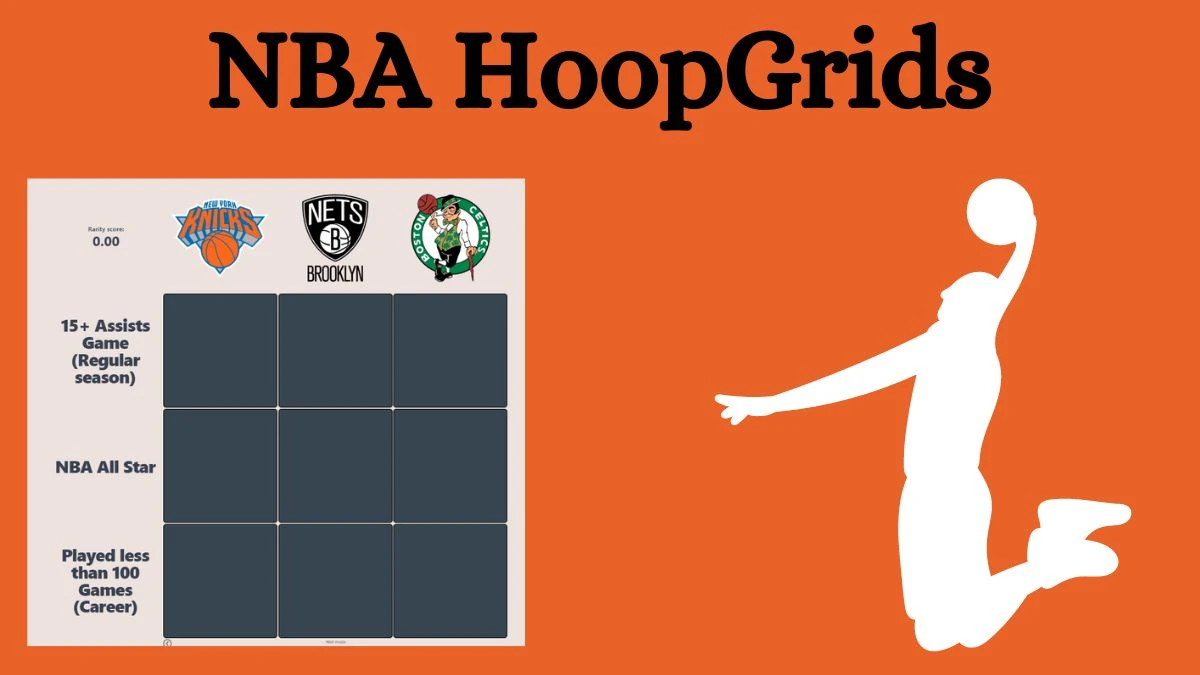 Which player who played for the 15+ Assists Game (Regular season) and New York Knicks? NBA HoopGrids Answers for August 09, 2024