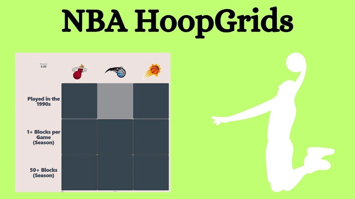 Which player who Played in the 1990s and Phoenix Suns? NBA HoopGrids Answers for August 05, 2024