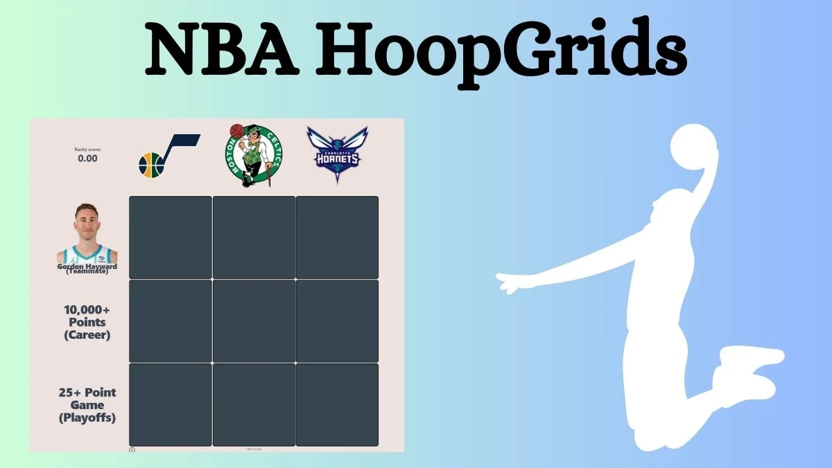 Which player who played with Gordon Hayward and Boston Celtics? NBA HoopGrids Answers for August 02, 2024