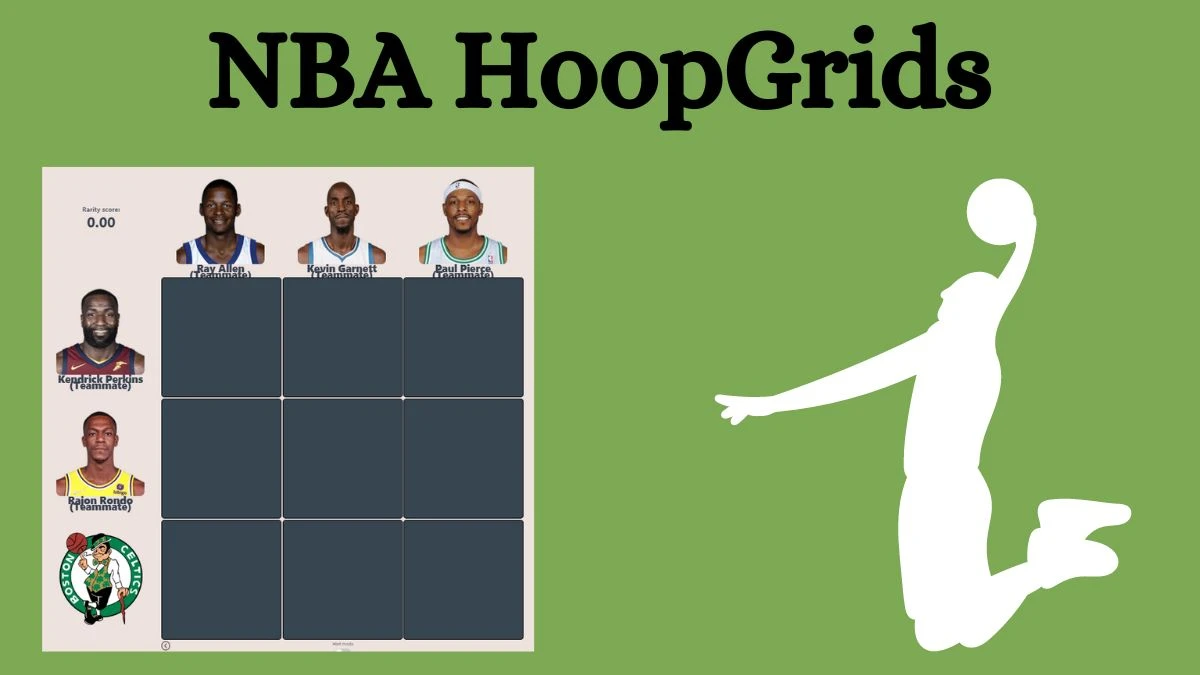 Which player who played with Kendrick Perkins and also played for Paul Pierce? NBA HoopGrids Answers for August 10, 2024