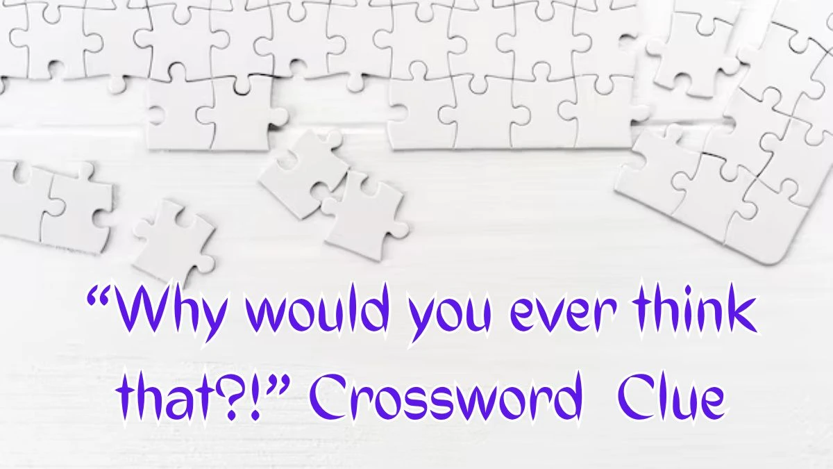 “Why would you ever think that?!” NYT Crossword Clue Puzzle Answer on August 09, 2024