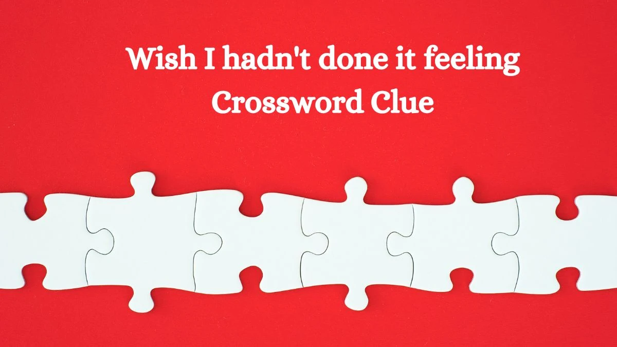 Wish I hadn't done it feeling Daily Themed Crossword Clue 3 letters Puzzle Answer from August 16, 2024