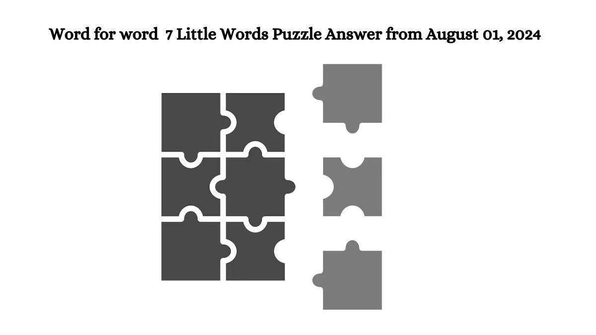 Word for word 7 Little Words Puzzle Answer from August 01, 2024