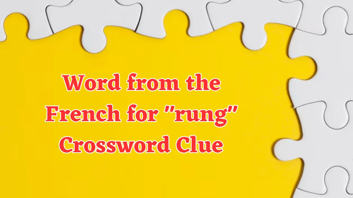 NYT Word from the French for rung (7) Crossword Clue Puzzle Answer from August 03, 2024