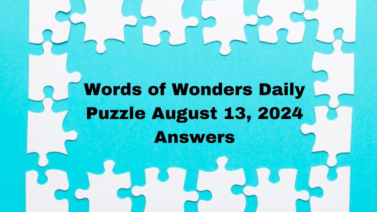 Words of Wonders Daily Puzzle August 13, 2024 Answers