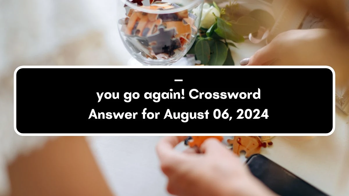 ___ you go again! Daily Commuter Crossword Clue Puzzle Answer from August 06, 2024