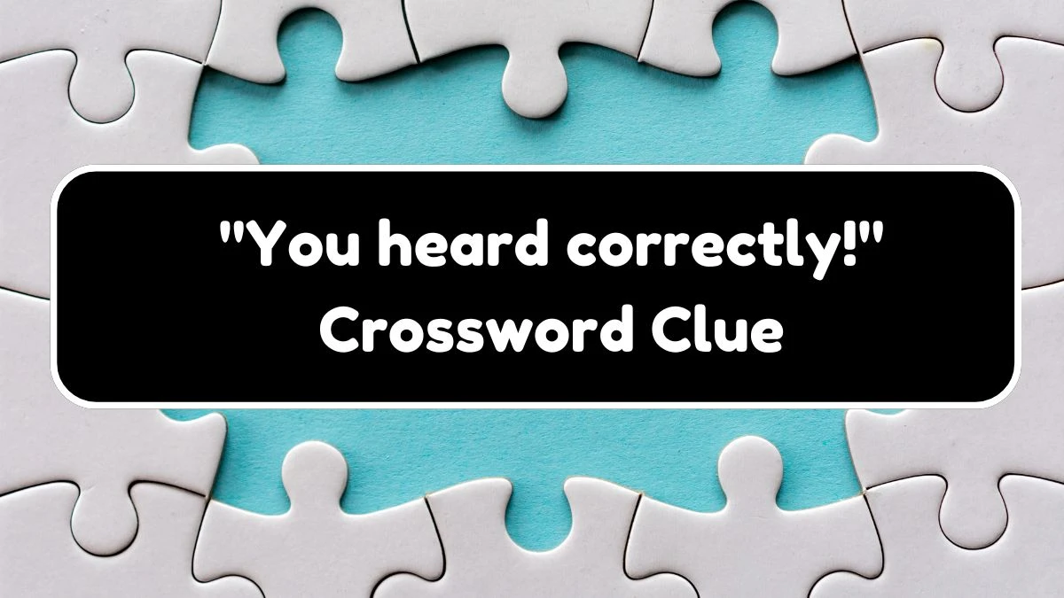 USA Today You heard correctly! Crossword Clue Puzzle Answer from August 17, 2024