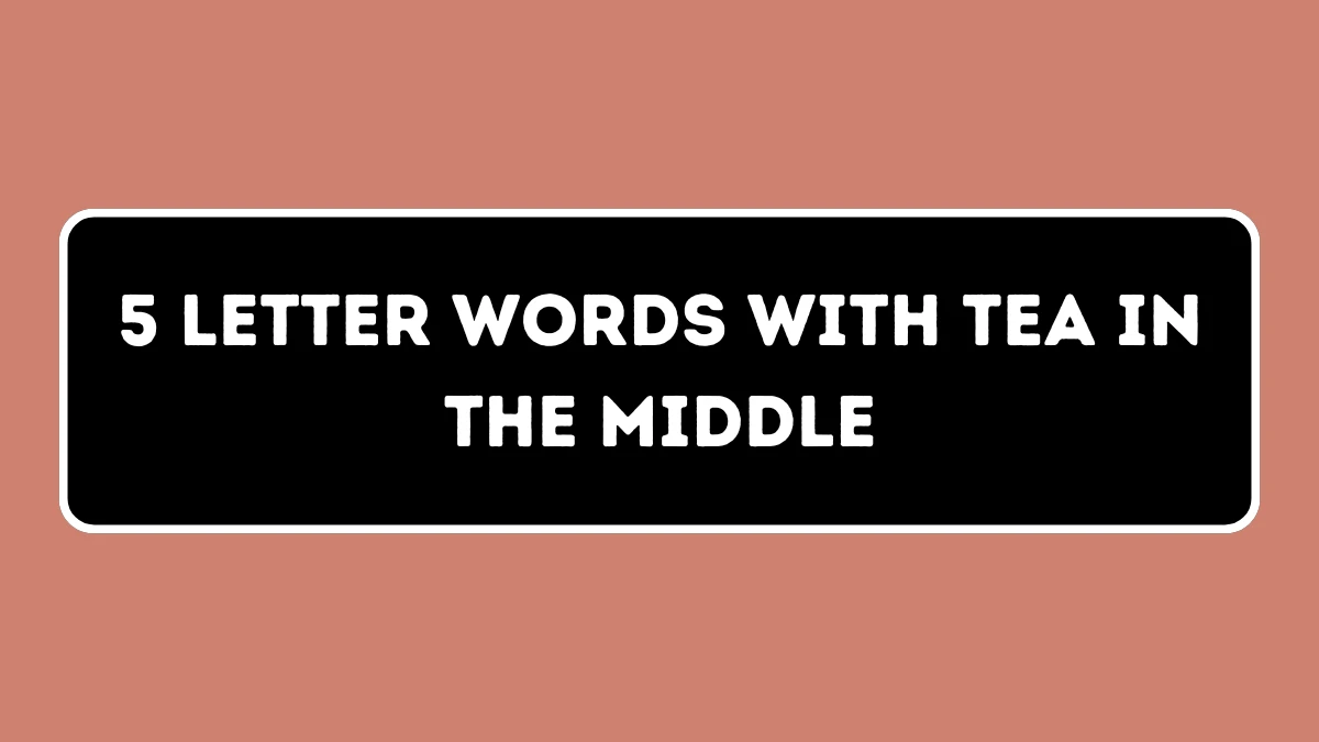 5 Letter Words with TEA in the Middle All Words List